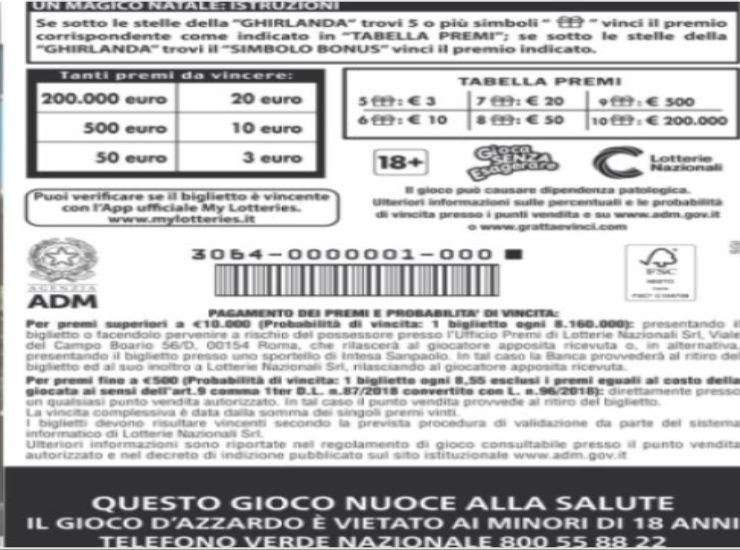 probabilità vincita lotteria istantanea-Solospettacolo