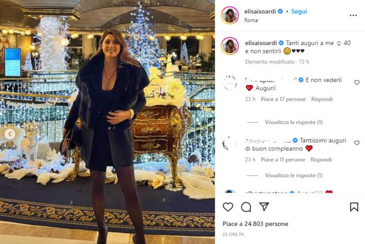 elisa isoardi festeggiamenti-Solospettacolo