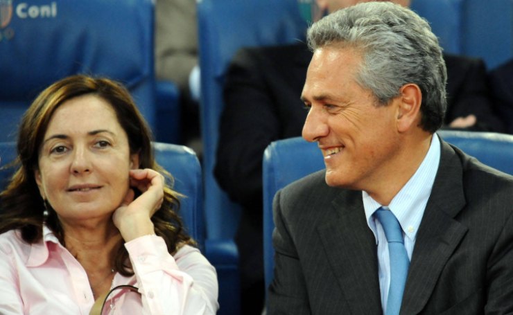 Barbara Palombelli e Francesco Rutelli allo stadio - solospettacolo.it