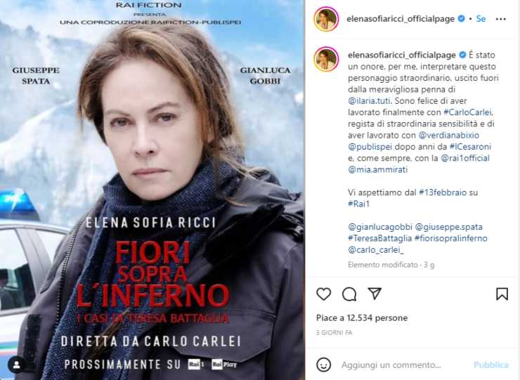 elena sofia ricci nuova serie-Solospettacolo