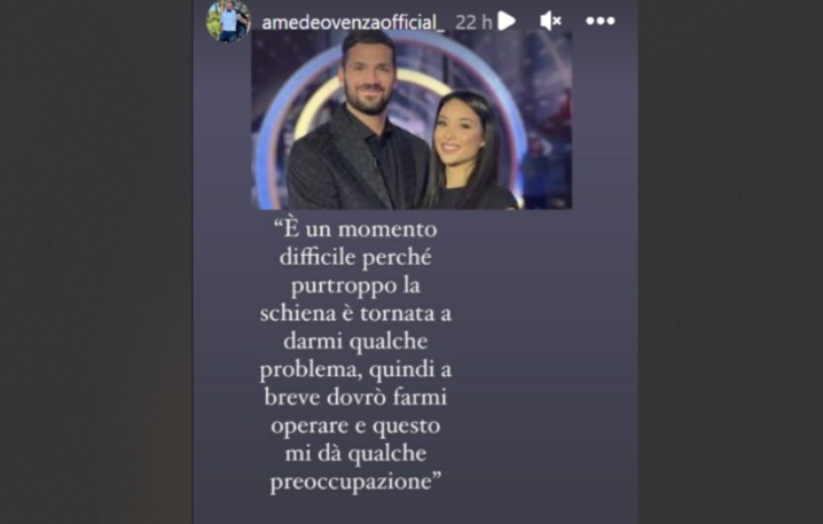 Luca Salatino, screenshot Instagram - solospettacolo.it