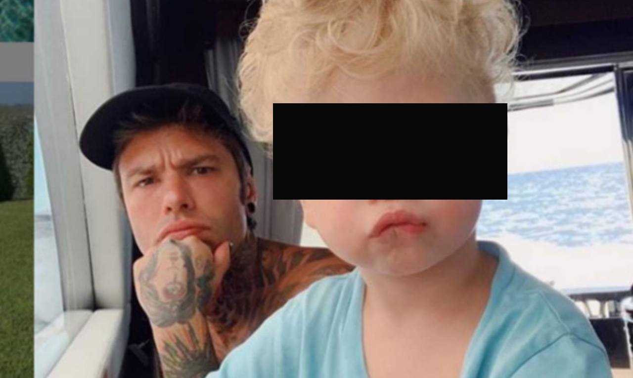 Fedez ed il figlio Leone - solospettacolo.it