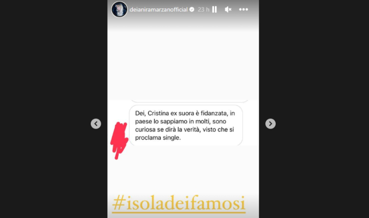 screenshot instagram - solospettacolo.it 