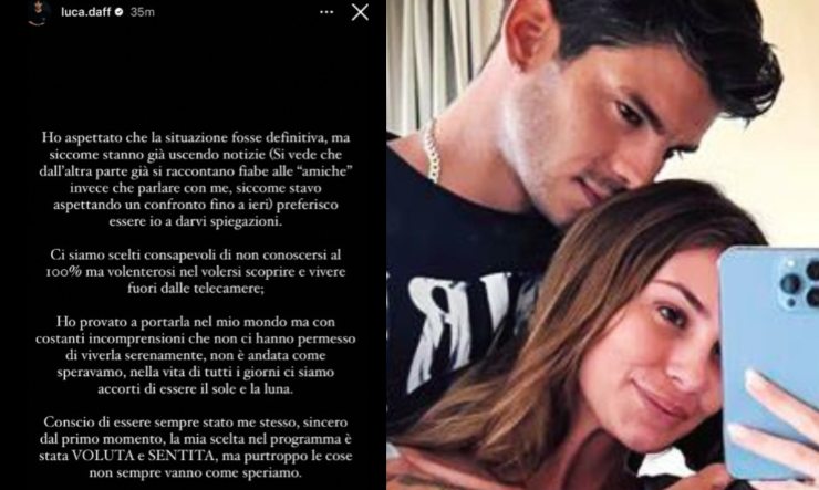 Luca Daffrè screenshot Instagram - solospettacolo.it