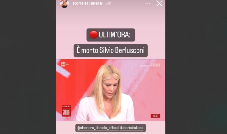 Eleonora Daniele screenshot instagram - solospettacolo.it