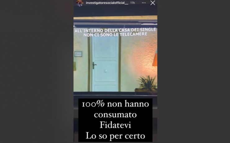 Temptation Island, screenshot Instagram da Alessandro Rosica - solospettacolo.it