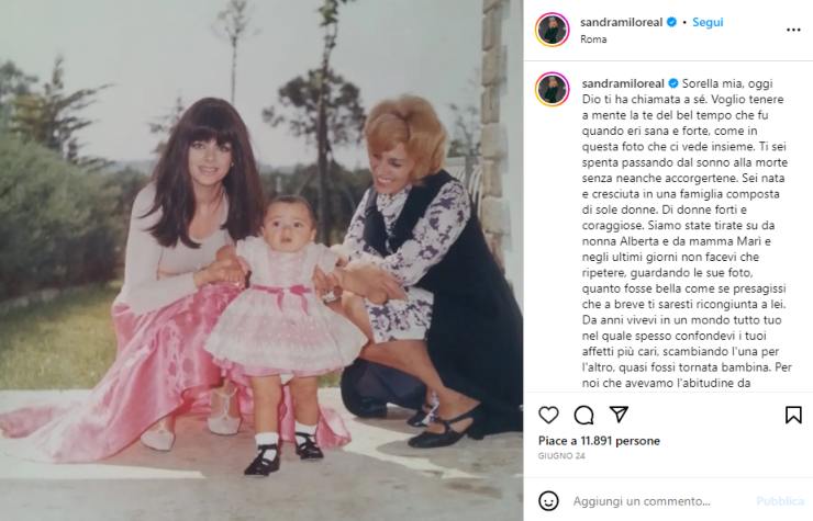 sandra milo addio sorella-Solospettacolo