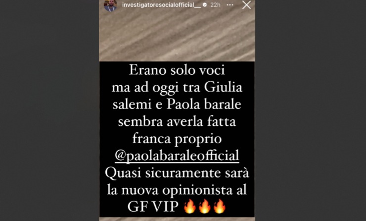 screenshot di Instagram Alessandro Rosica - solospettacolo.it