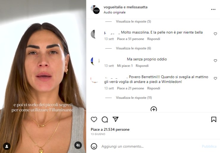 melissa satta critiche senza trucco - Solospettacolo