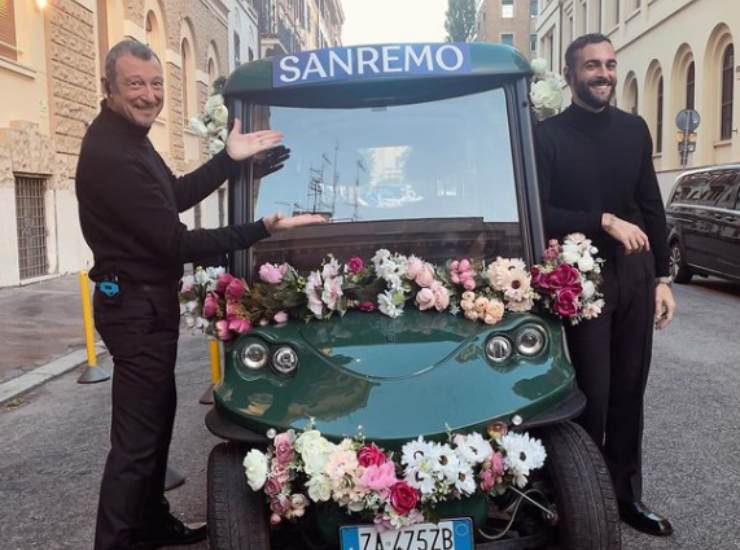 Amadeus e Marco Mengoni alla conduzione del Festival di Sanremo - solospettacolo.it credit Instagram