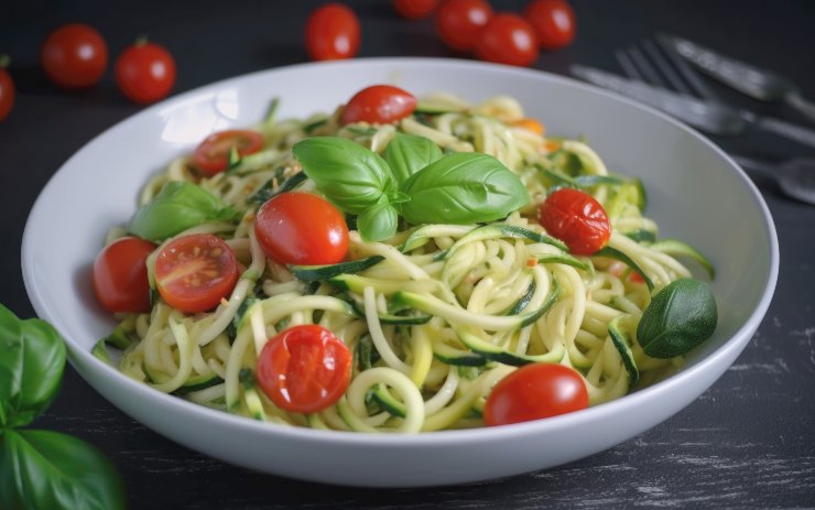 Pasta proteica con zucchine e pomodori - SoloSpettacolo.it